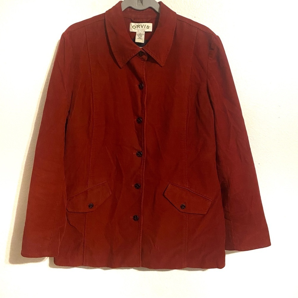 Orvis Sporting Traditions Women’s Thick Button Down Blazer Jacket Coat Sz L